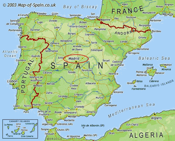 spanien madrid karte